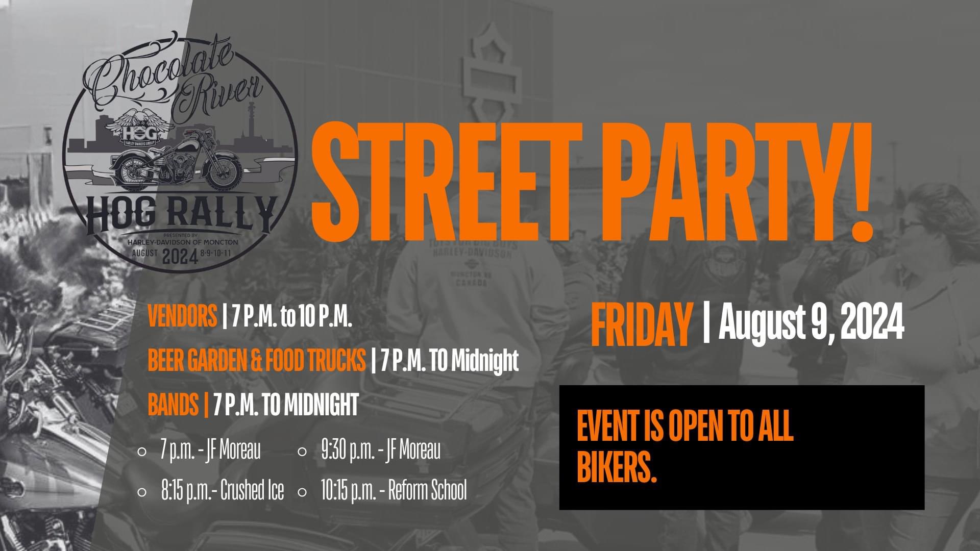 Street Party! By Chocolate River HOG Rally by Harley Davidson of Moncton | Avenir Centre